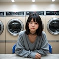 架空コインランドリーで虚ろな美女1 2枚目