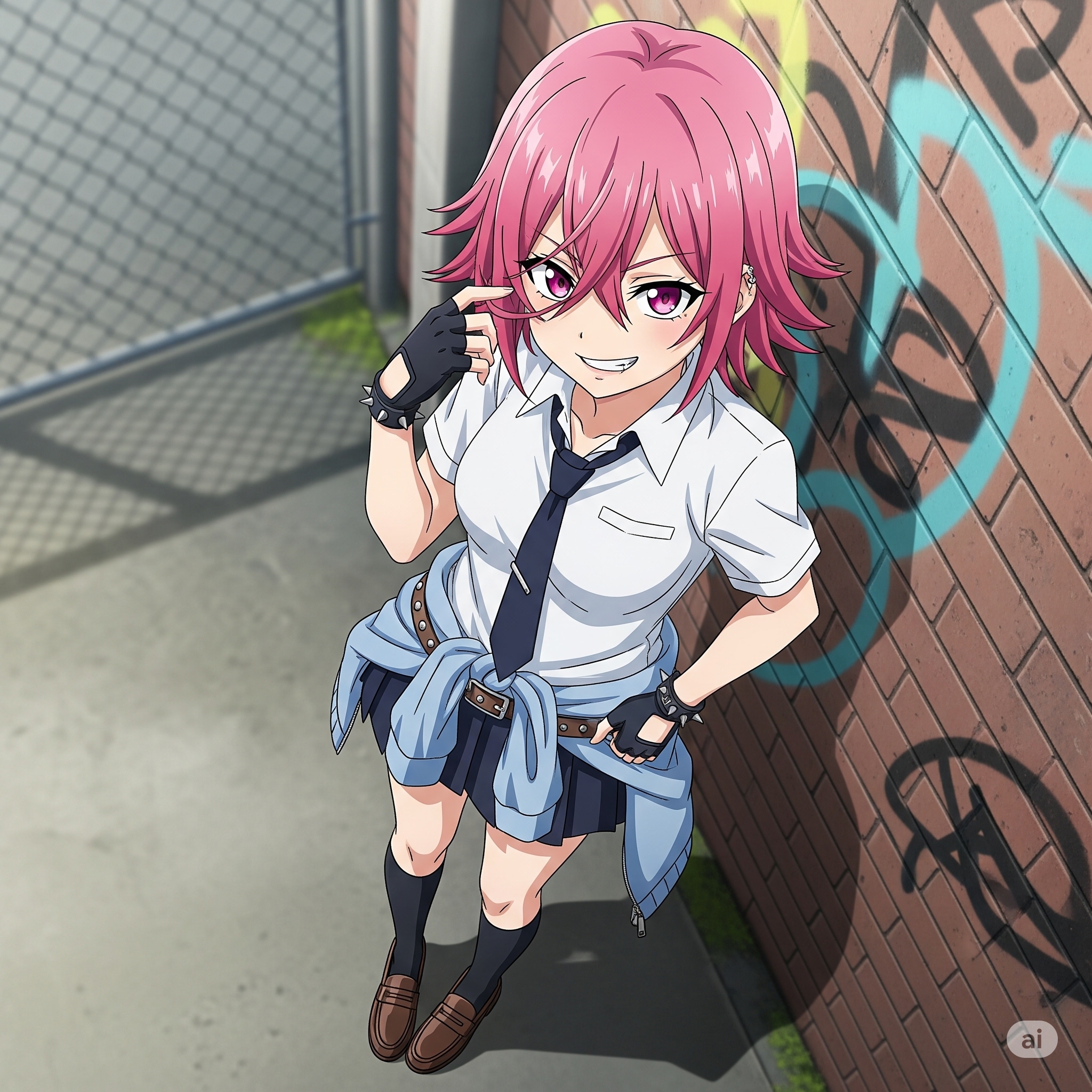 バッドガールも猫には弱い | の人気AIイラスト・グラビア