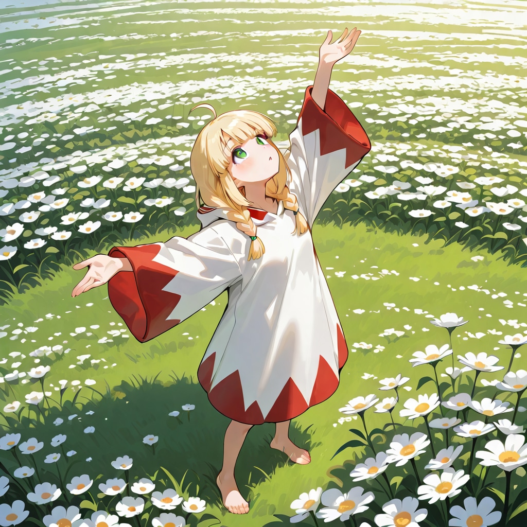 花畑と白魔道士