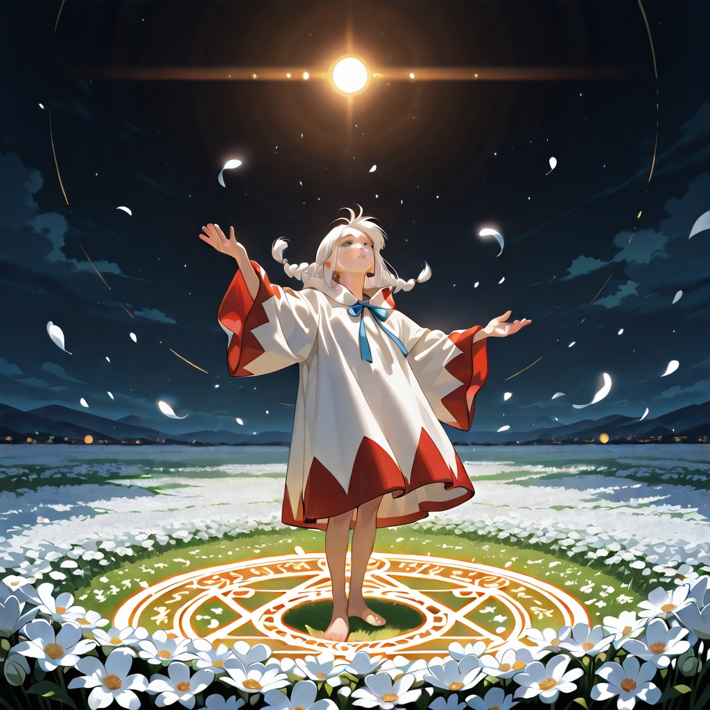 花畑と白魔道士