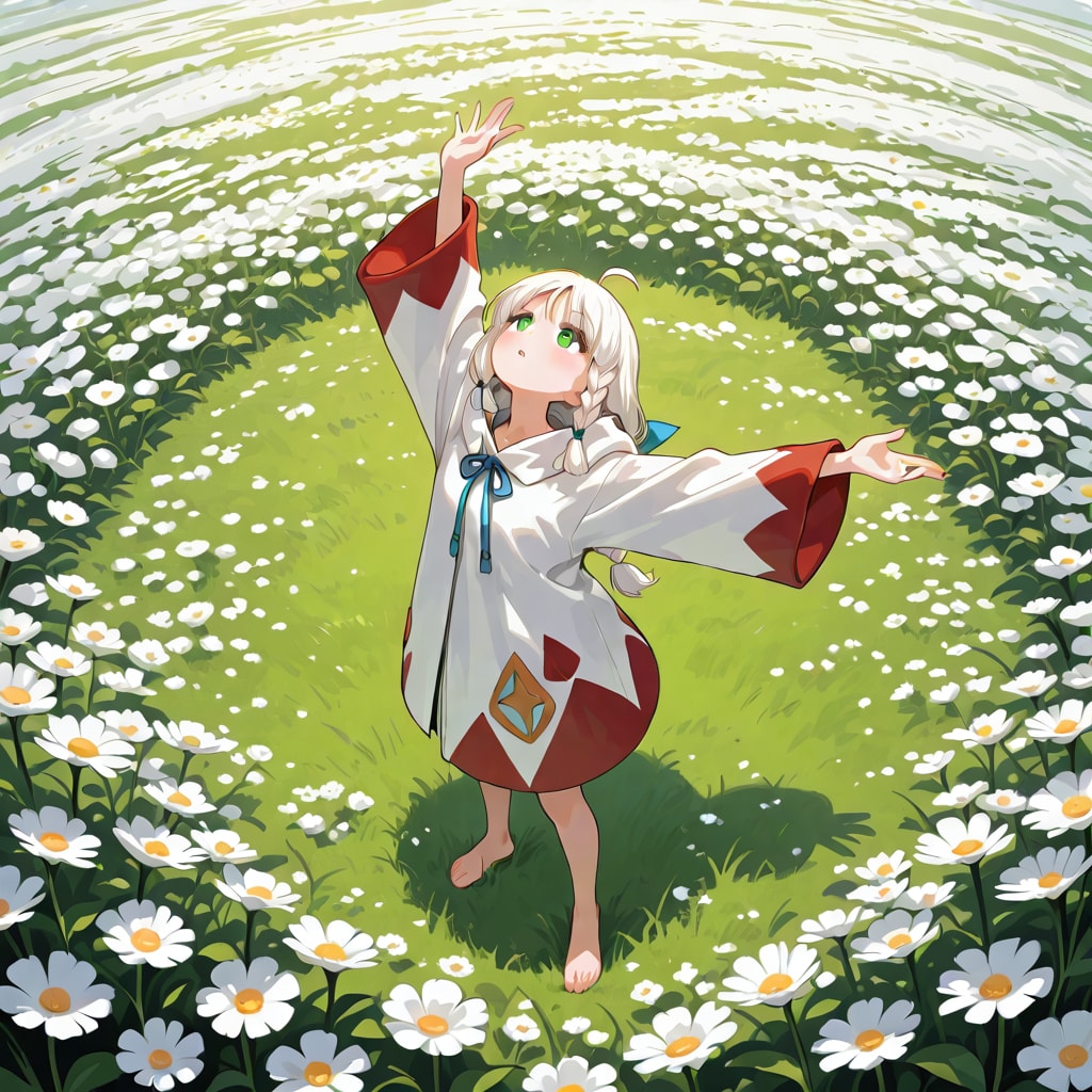 花畑と白魔道士