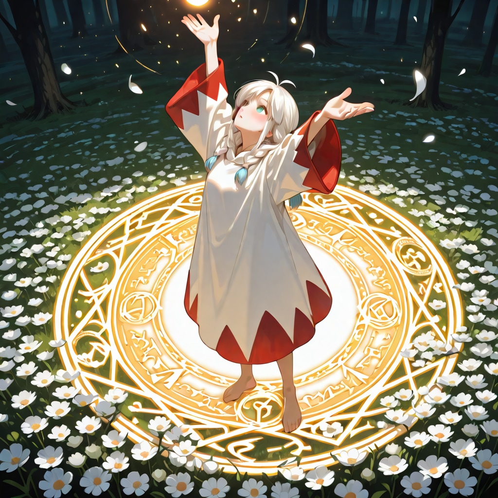 花畑と白魔道士