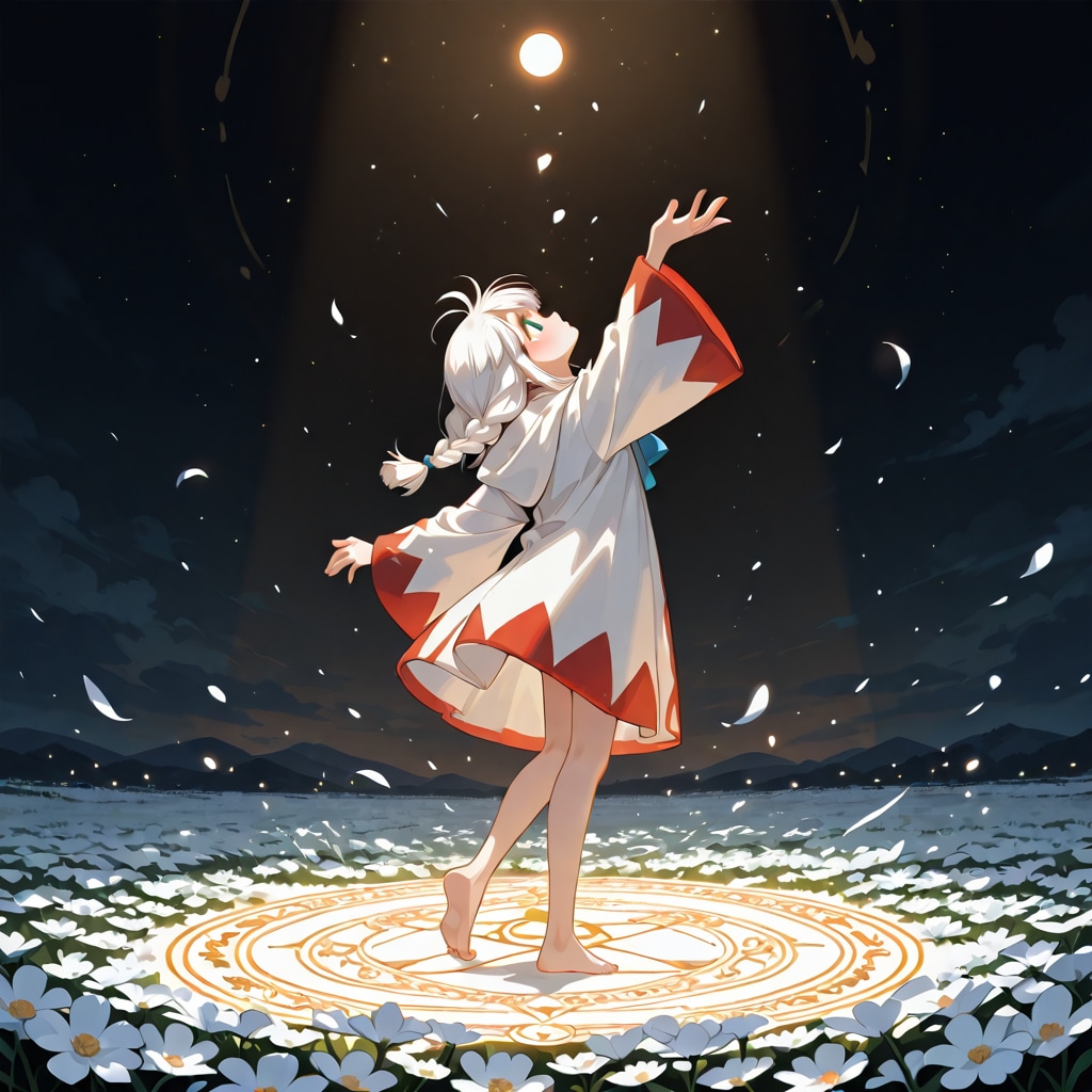 花畑と白魔道士