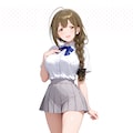 千雪さんのミニスカ制服＆ルーズソックス 2枚目