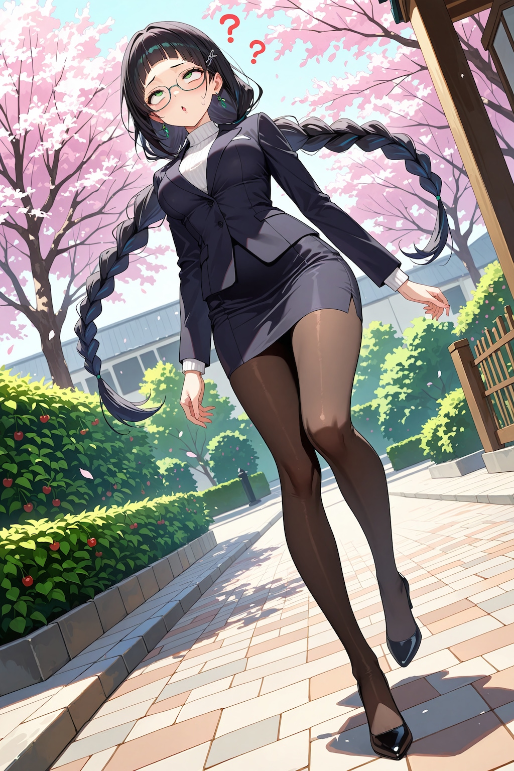 スーツ姿にイメチェンしたこよみちゃん