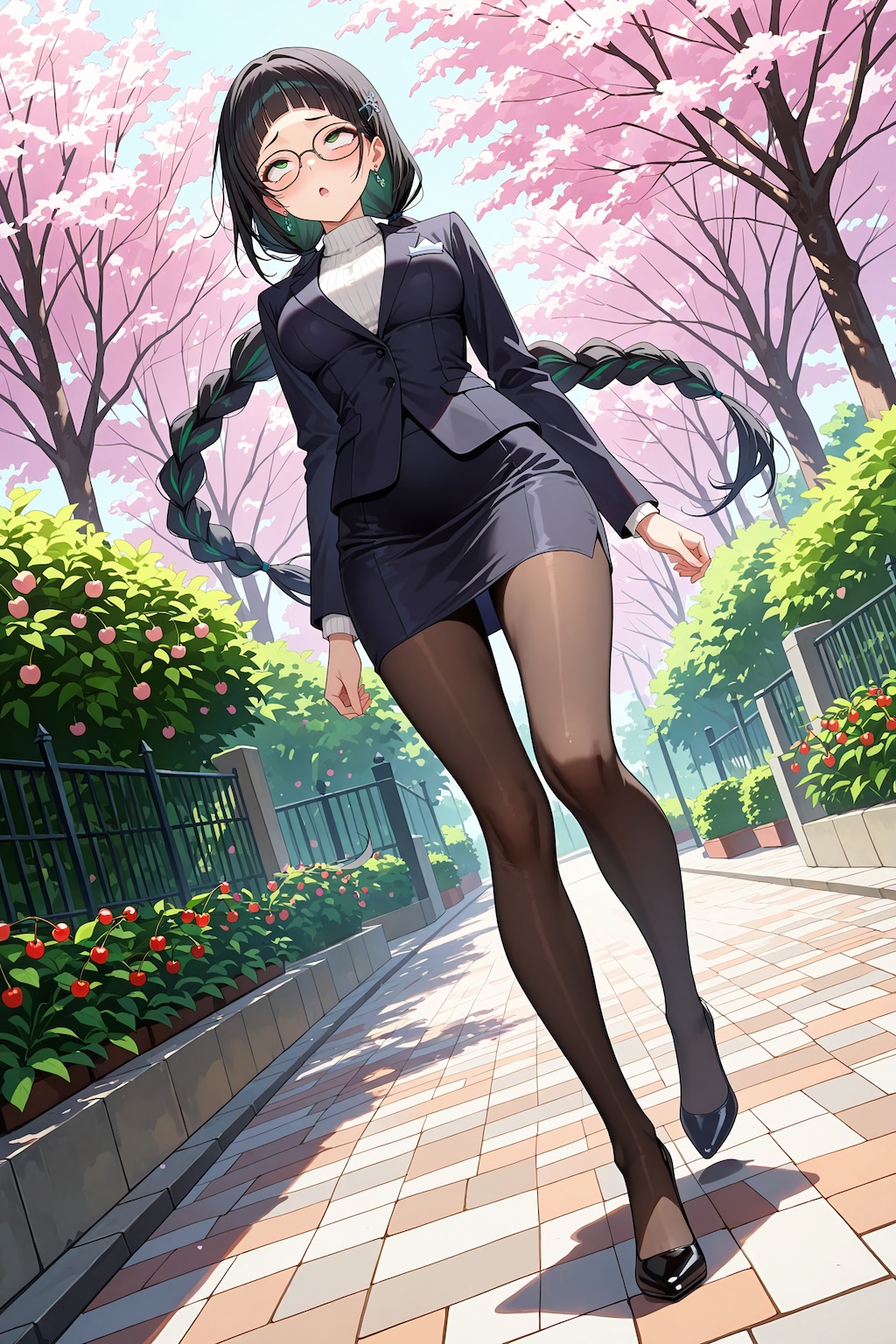 スーツ姿にイメチェンしたこよみちゃん