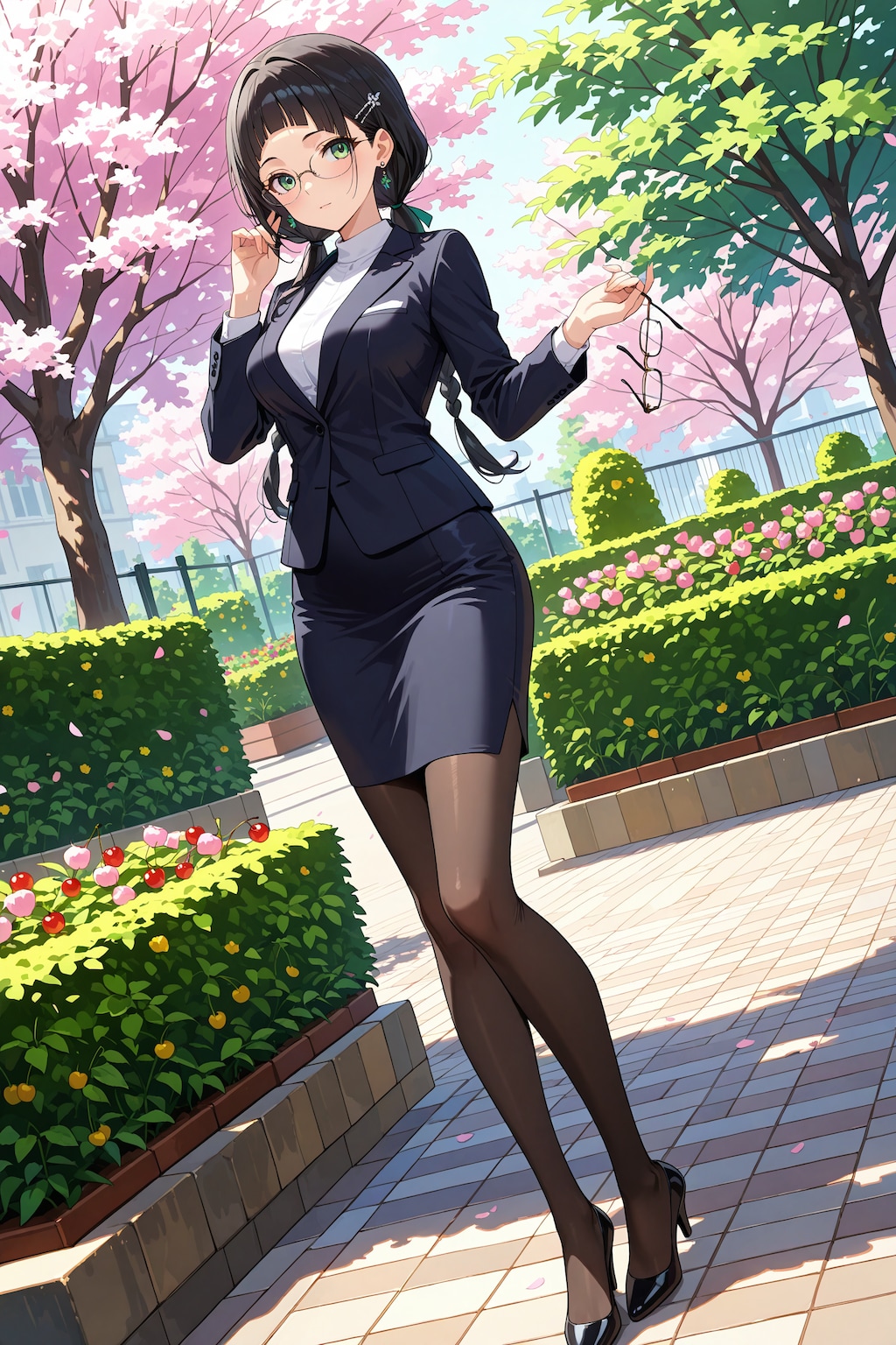 スーツ姿にイメチェンしたこよみちゃん