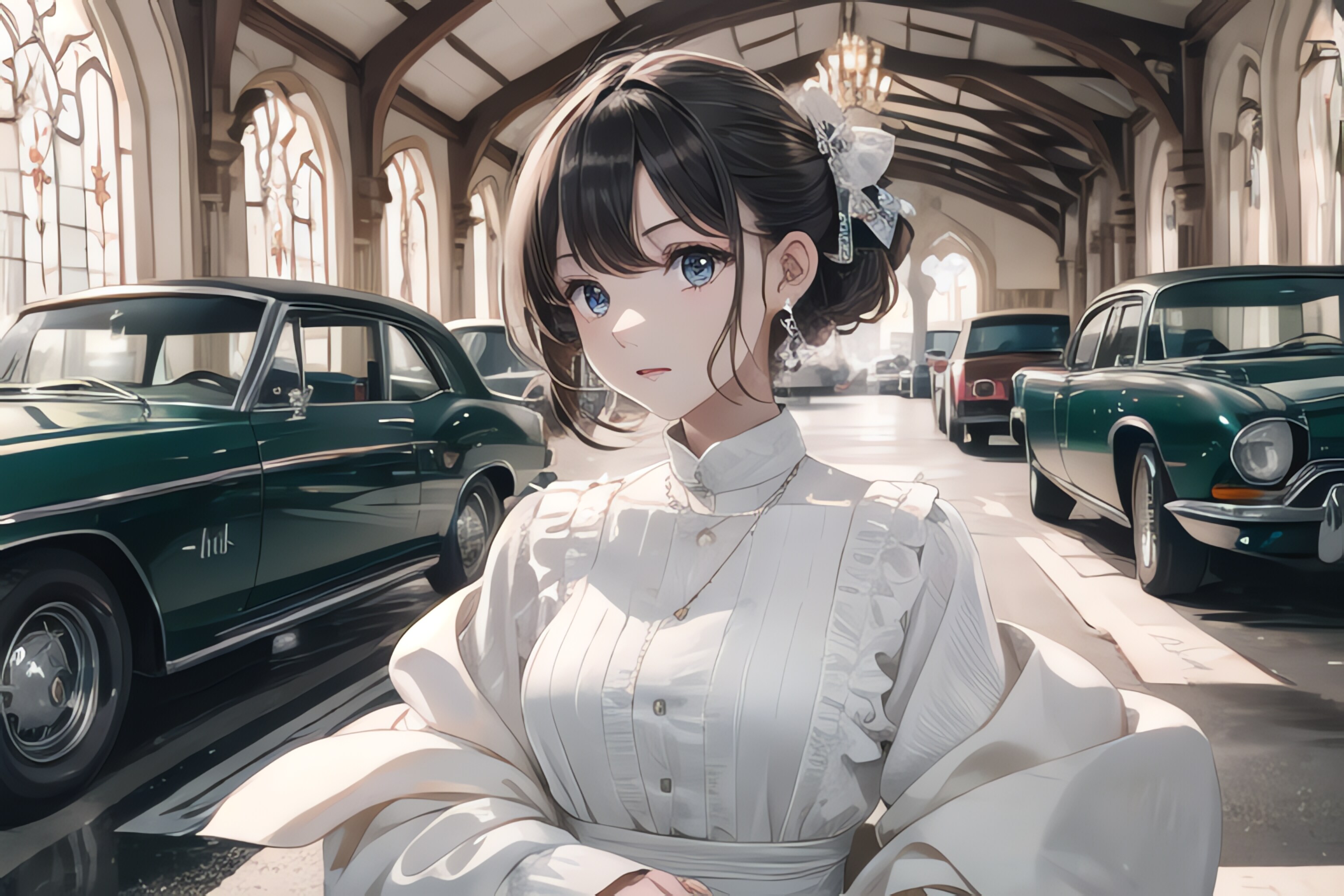 クラシックカーって、なんかいいわよね♡