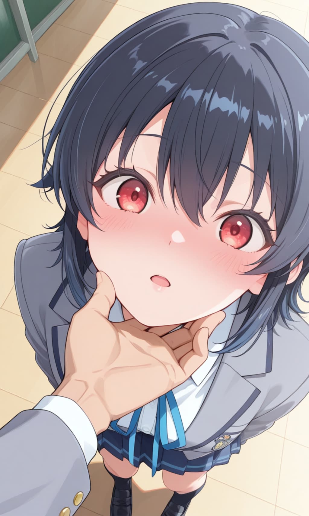 撫でられて嬉しい少女たち