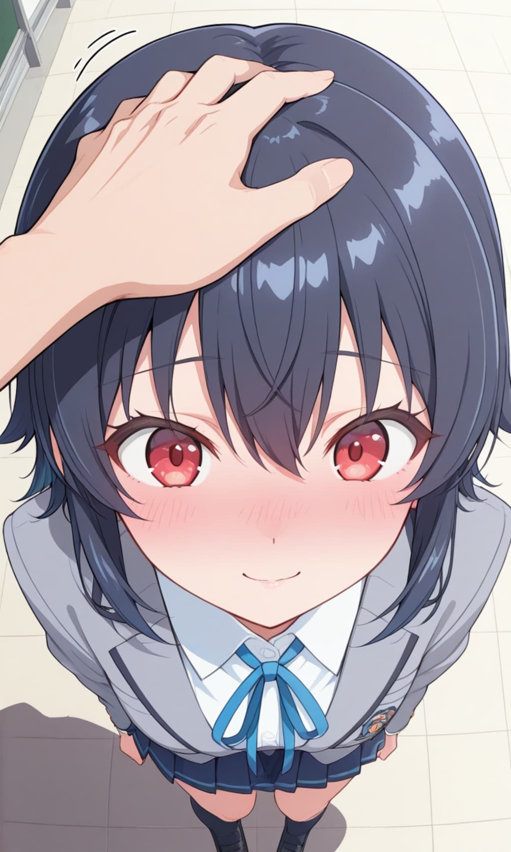撫でられて嬉しい少女たち