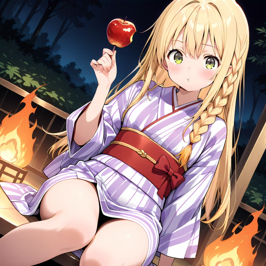 祭りのりんごあめ