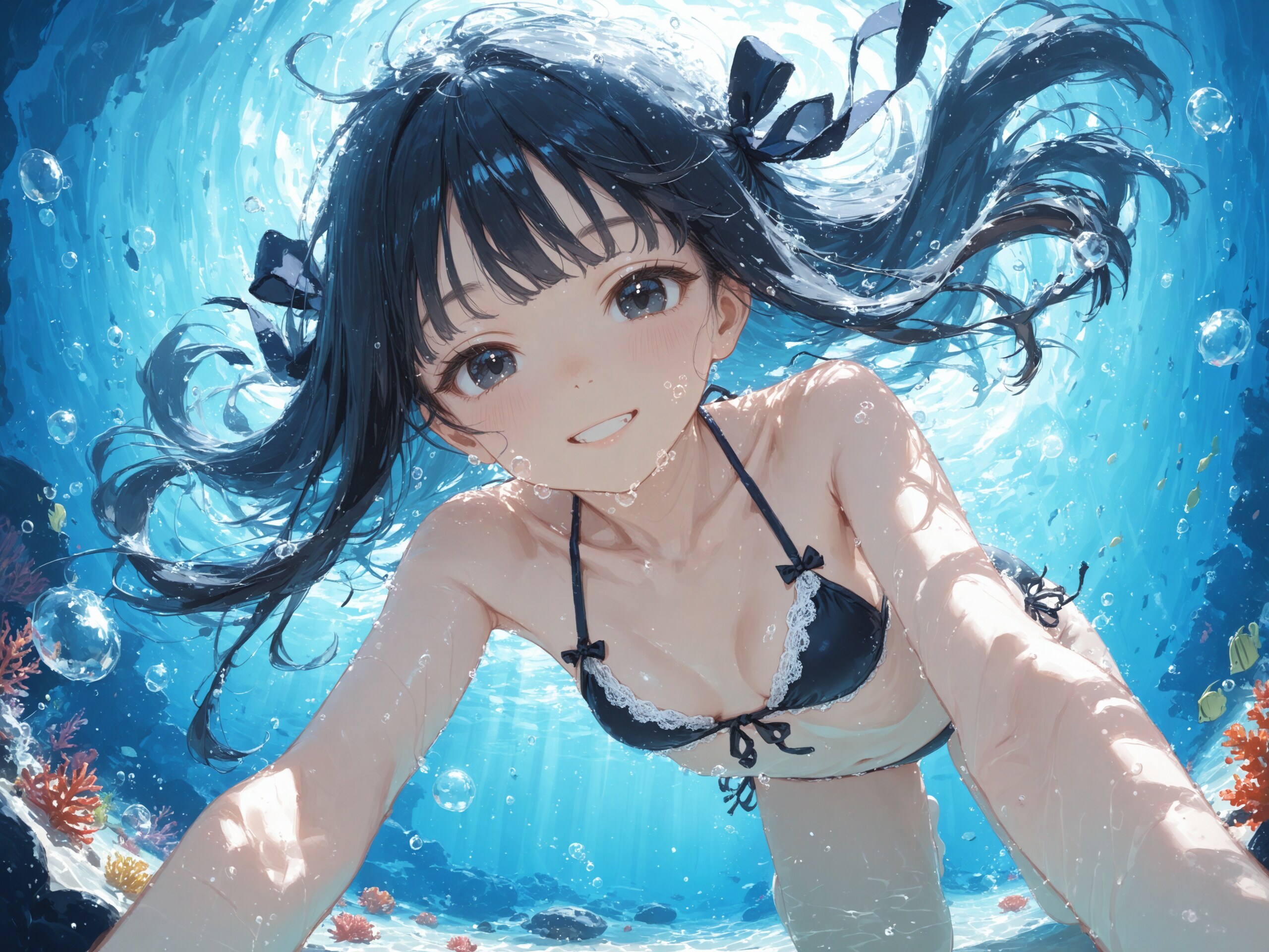 春香と水中デート