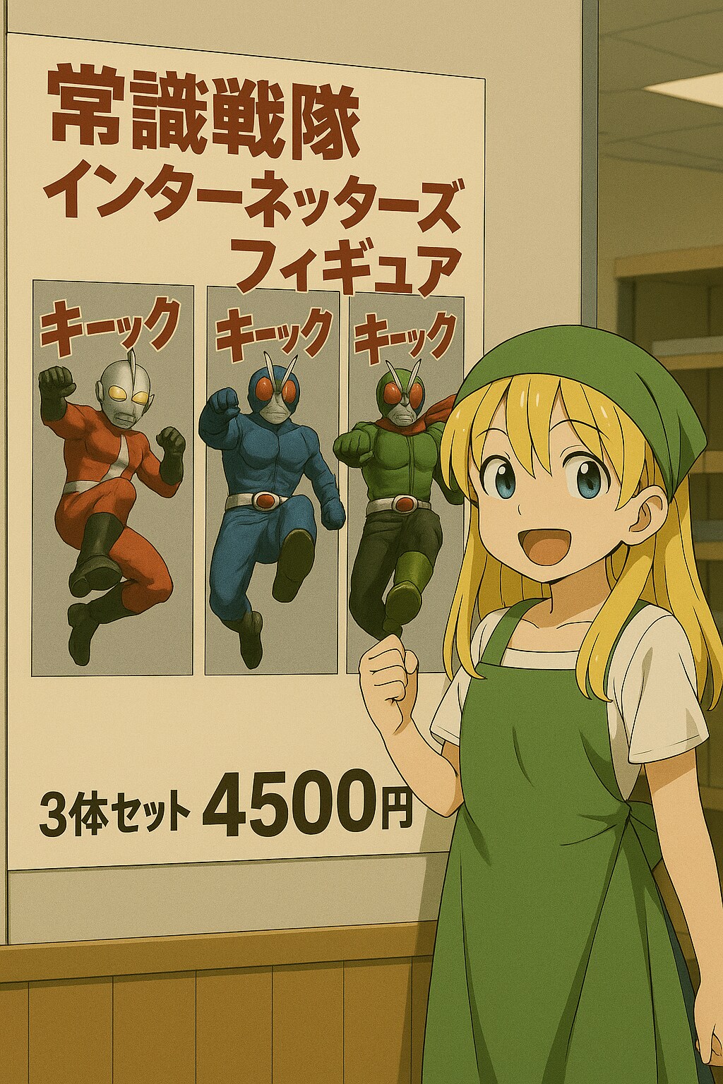 ヒーローフィギュアのポスター