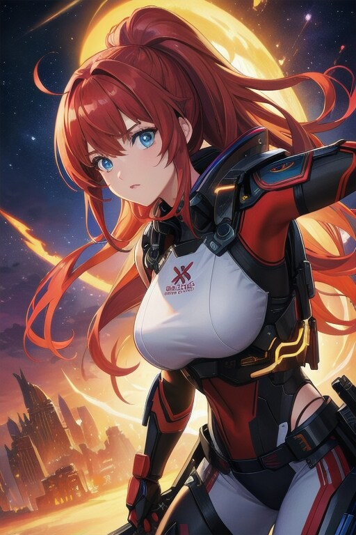 Young female bounty hunter.