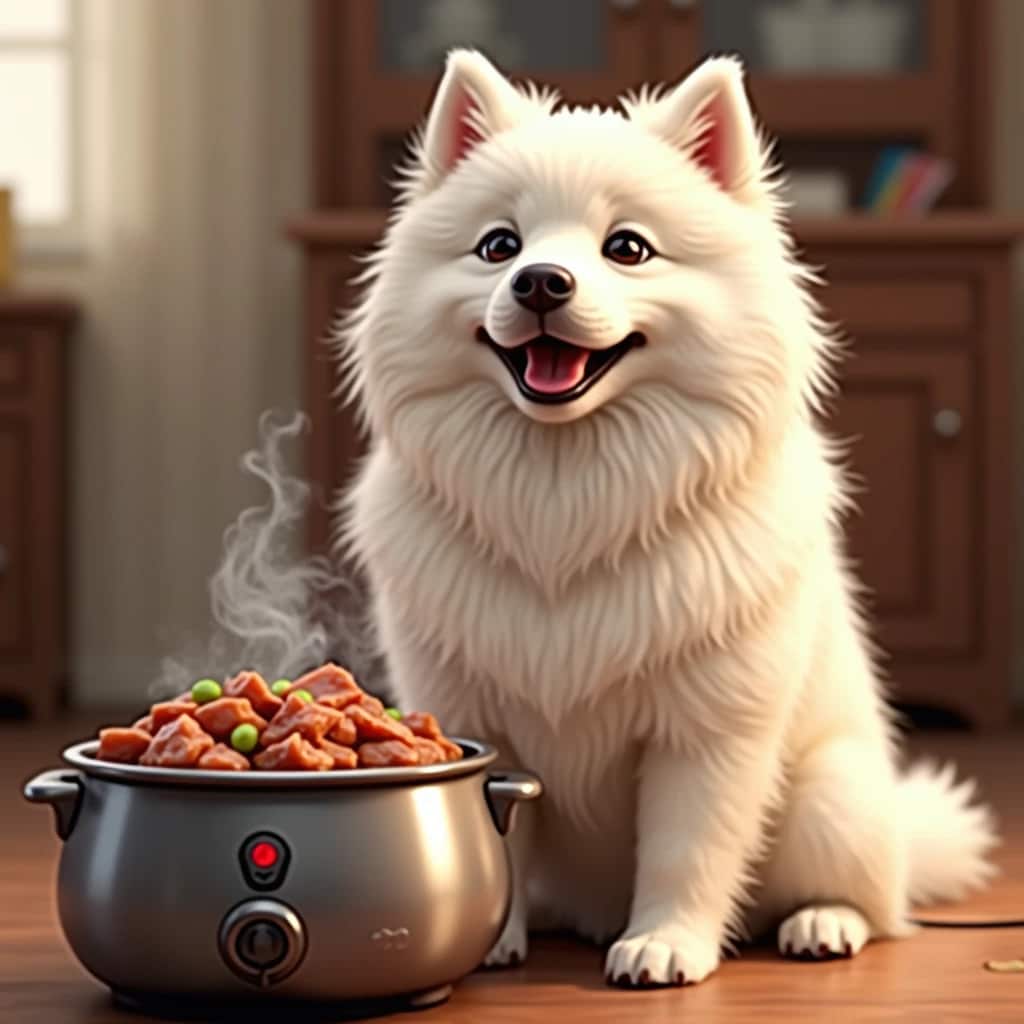 炊飯器×サモエド