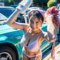 水着洗車サービス① 4枚目
