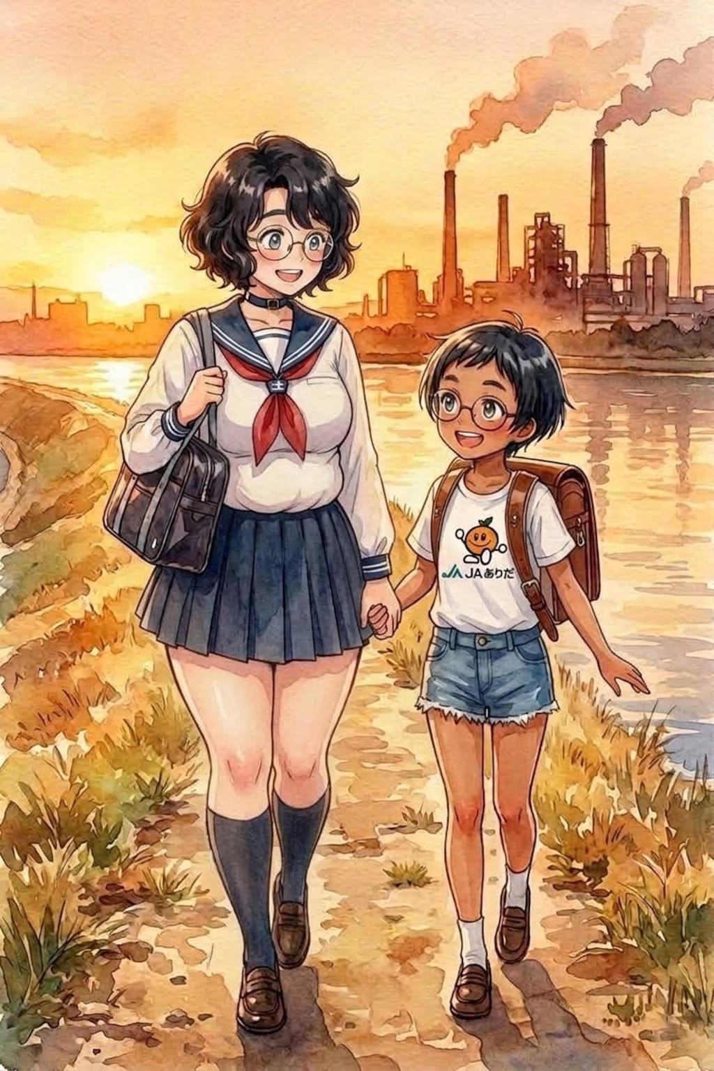 工場のある町の姉妹②
