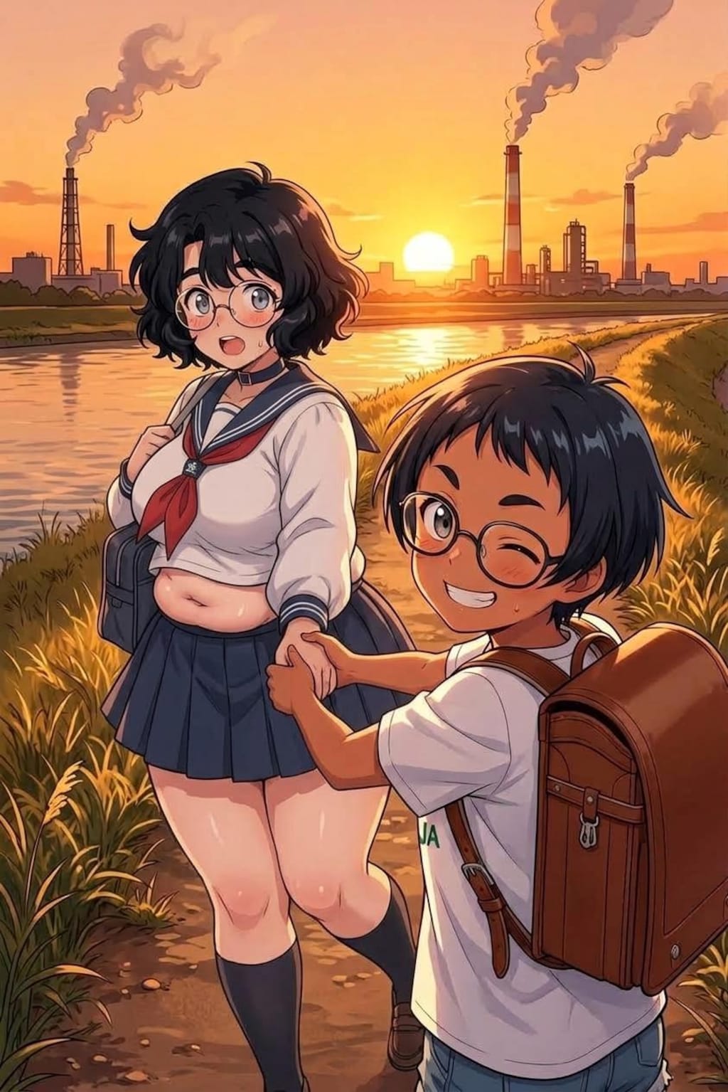 工場のある町の姉妹②