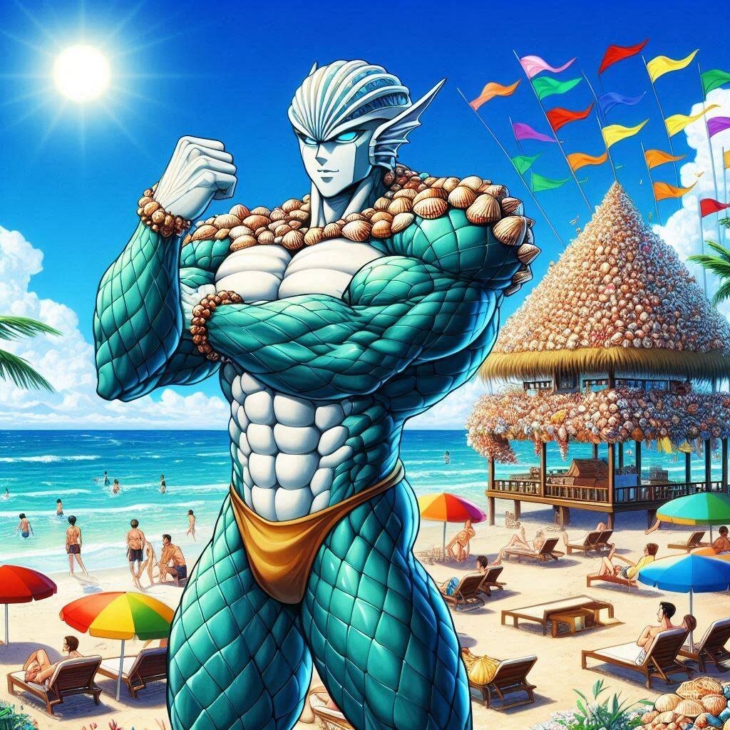 理想の(男？体系？)夏コーデ、コブ〇辺りの作品で出てきそう