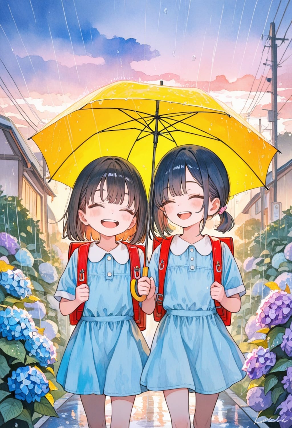 夕立の帰り道
