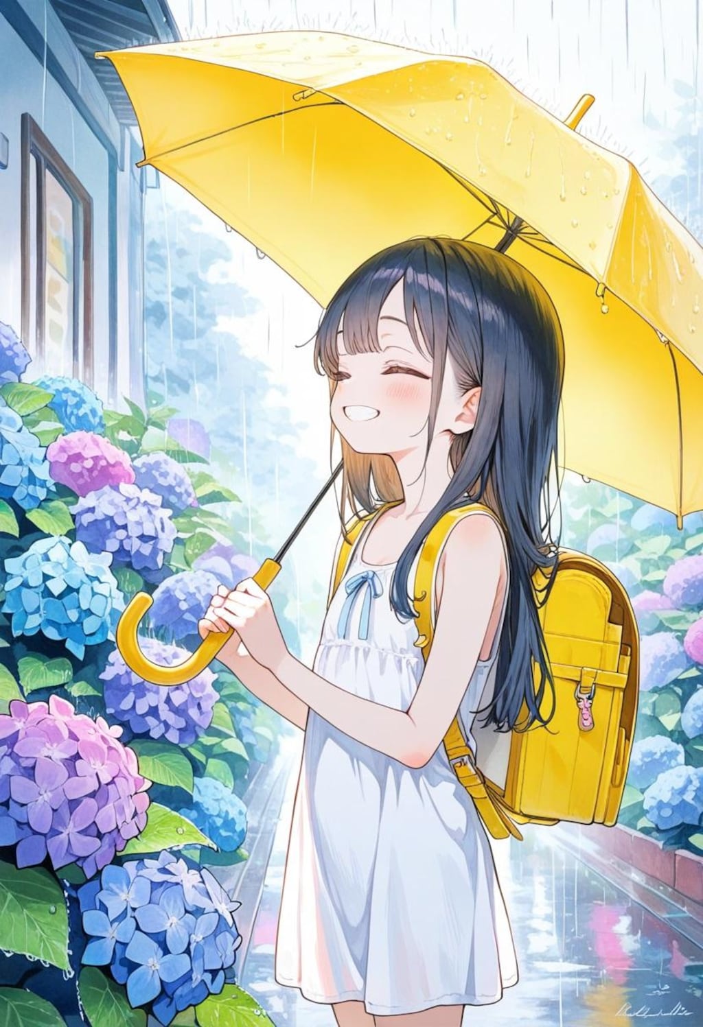 夕立の帰り道