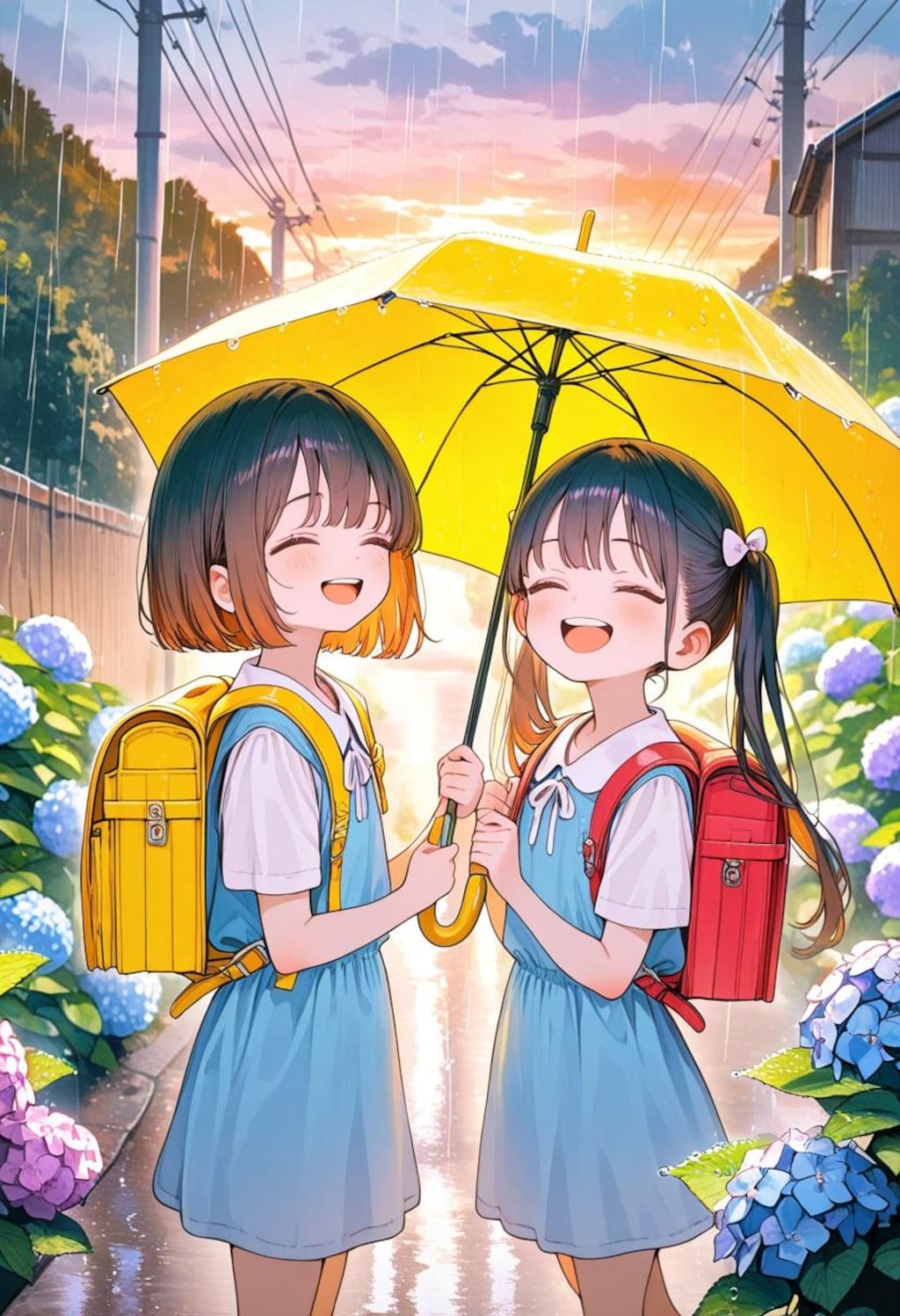 夕立の帰り道