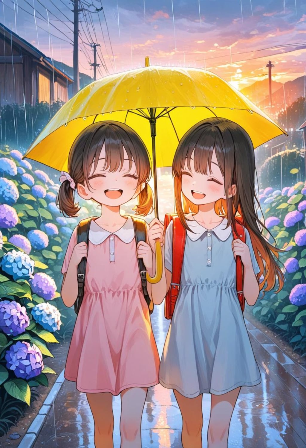 夕立の帰り道