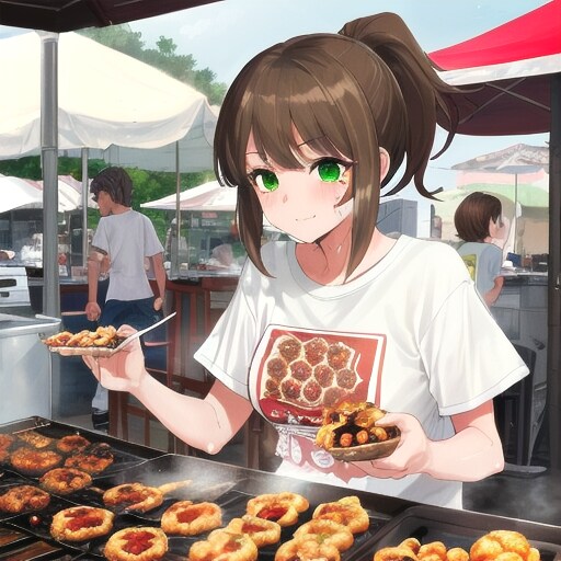 たこ焼き屋台 | の人気AIイラスト・グラビア