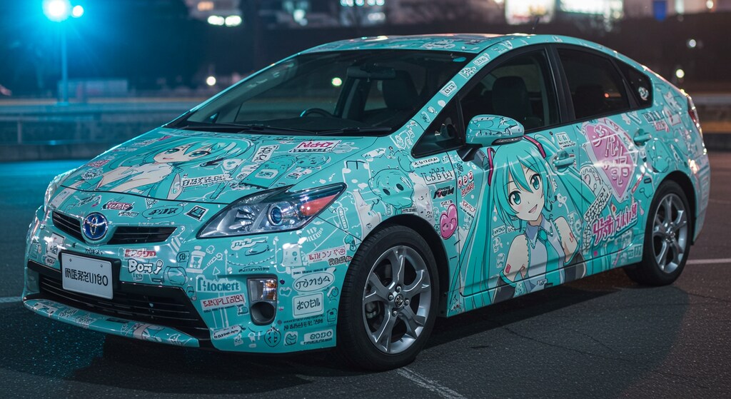 初音ミク柄プリウス