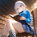 図書館のメガネ美人 2枚目