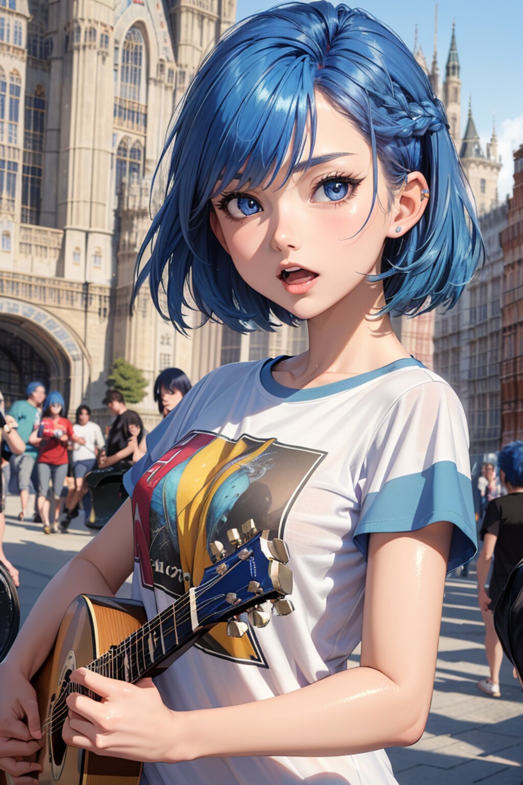 駅前広場で弾き語り[12作品]/playing guitar at station square