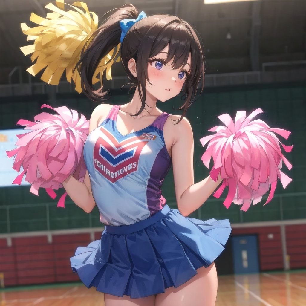 チアガール衣装着た美女