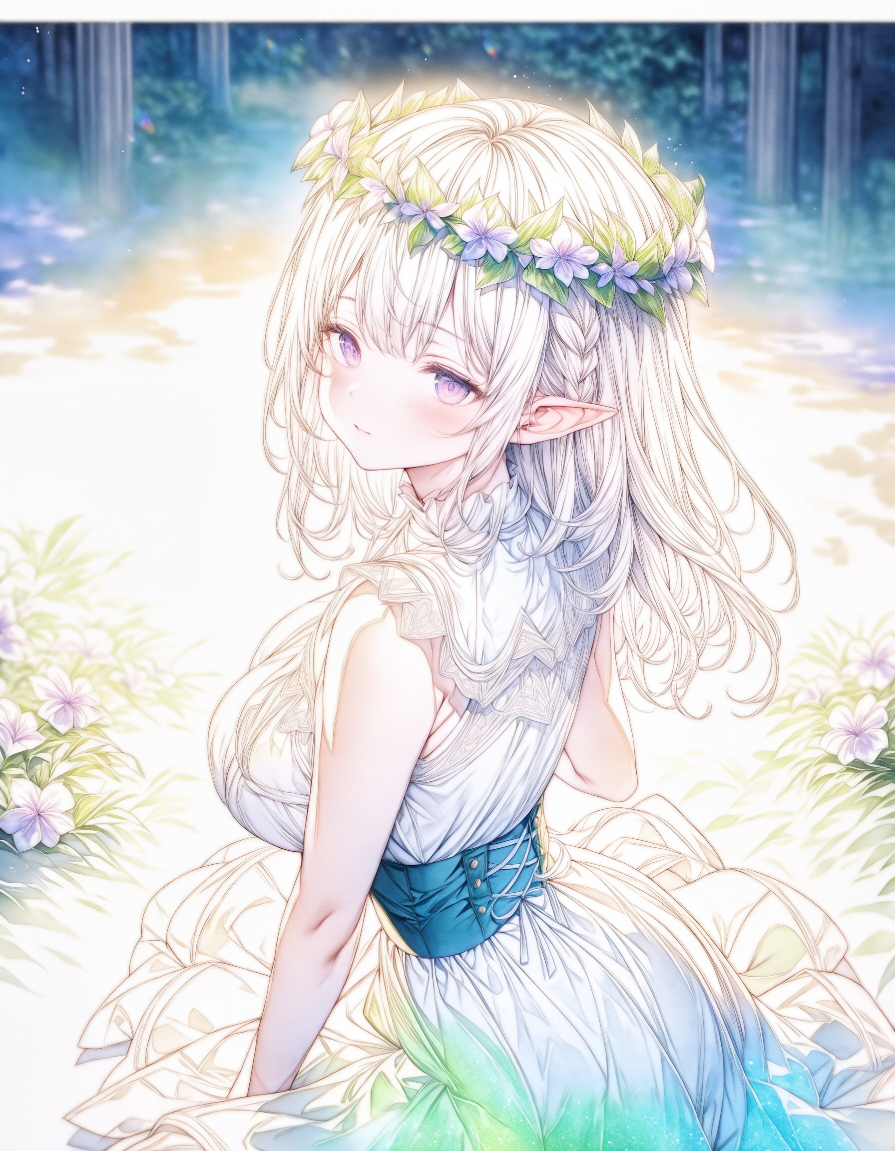 花冠のエルフちゃんXL | の人気AIイラスト・グラビア