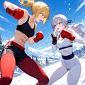 雪女のボクシング 2枚目