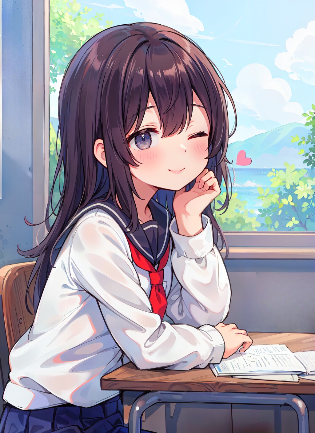 隣の席のあの子からのウィンク