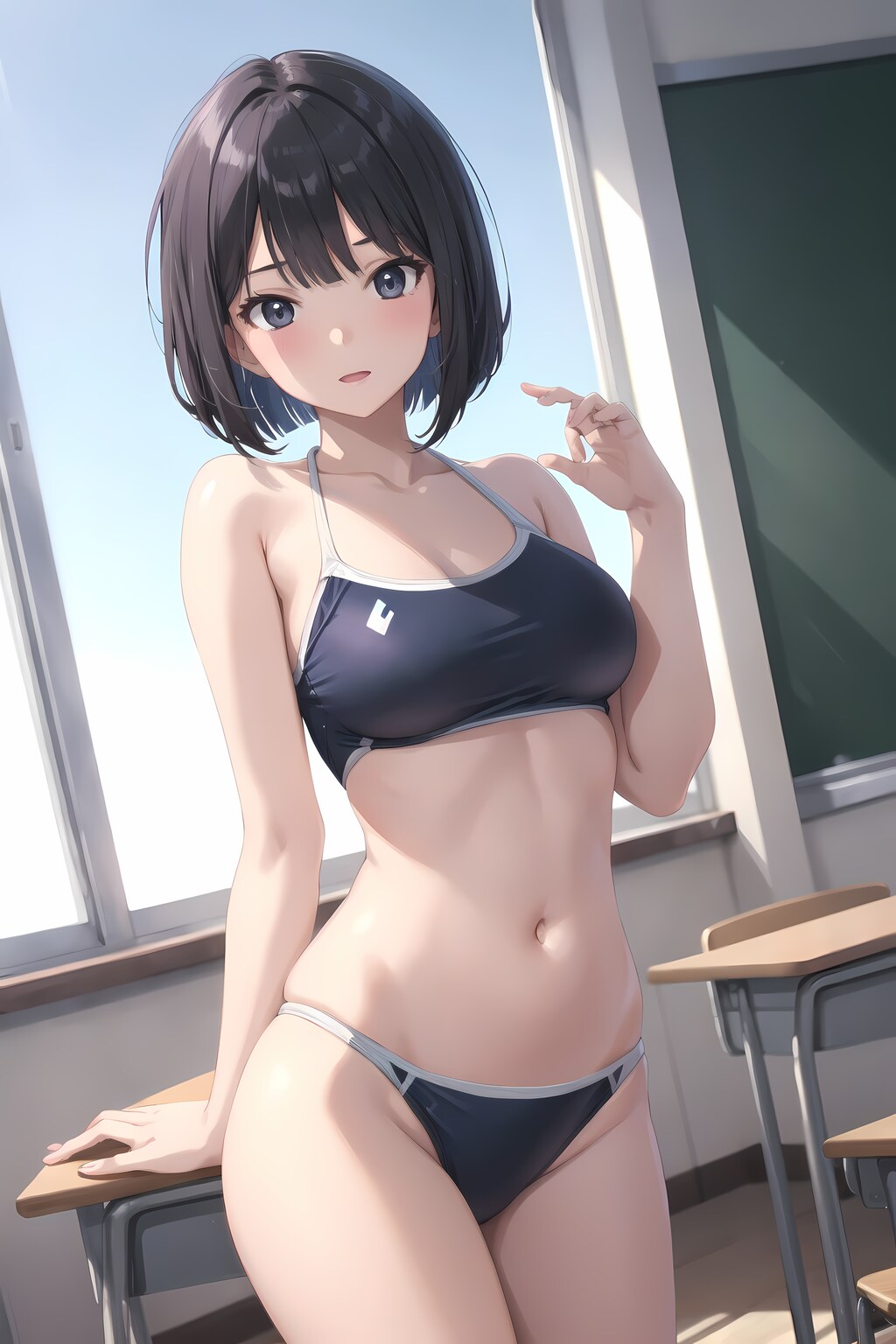 水着の人（教室）