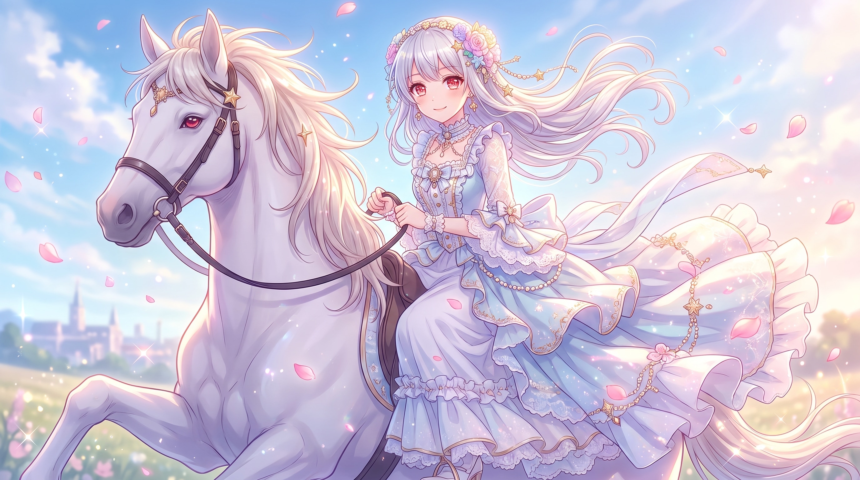花霞白馬夢行 | の人気AIイラスト・グラビア