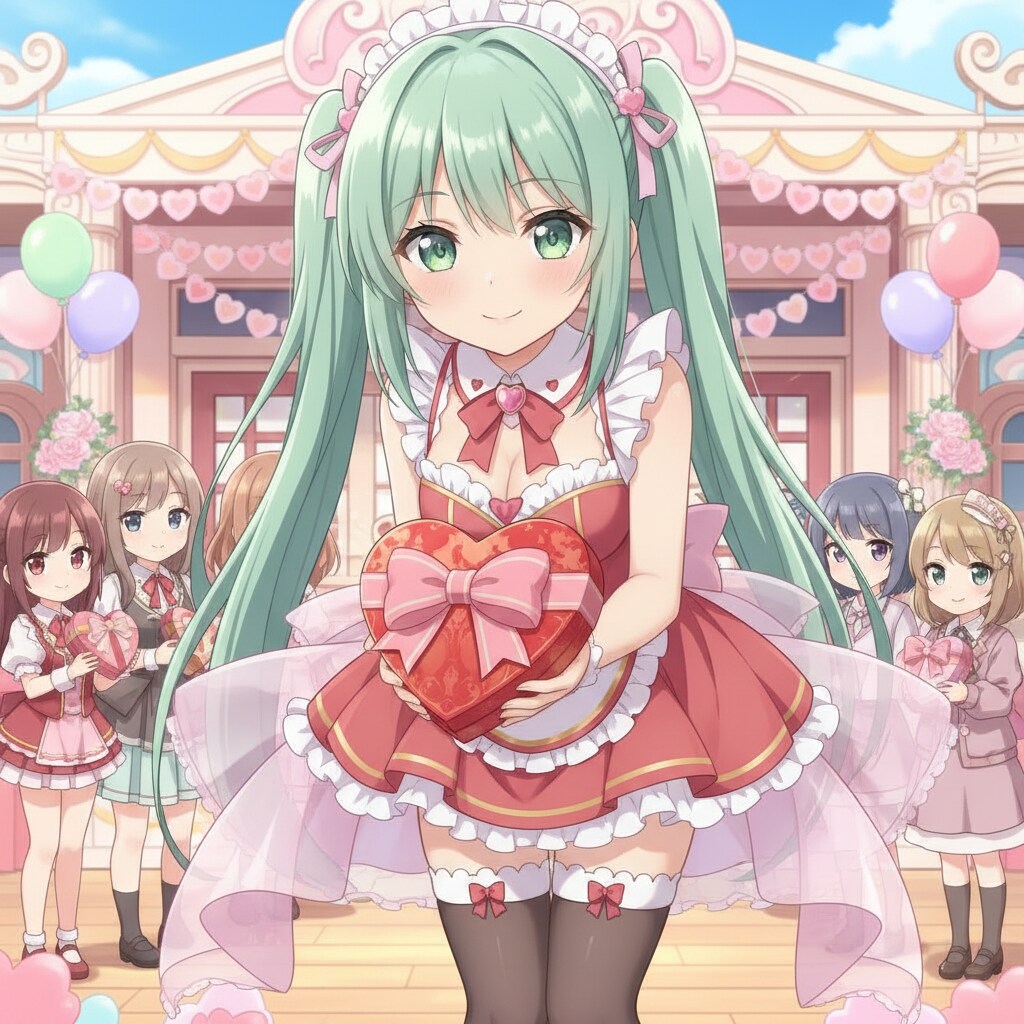 みどツイさん。2月14日 #バレンタインデー。バレンタインメイド。