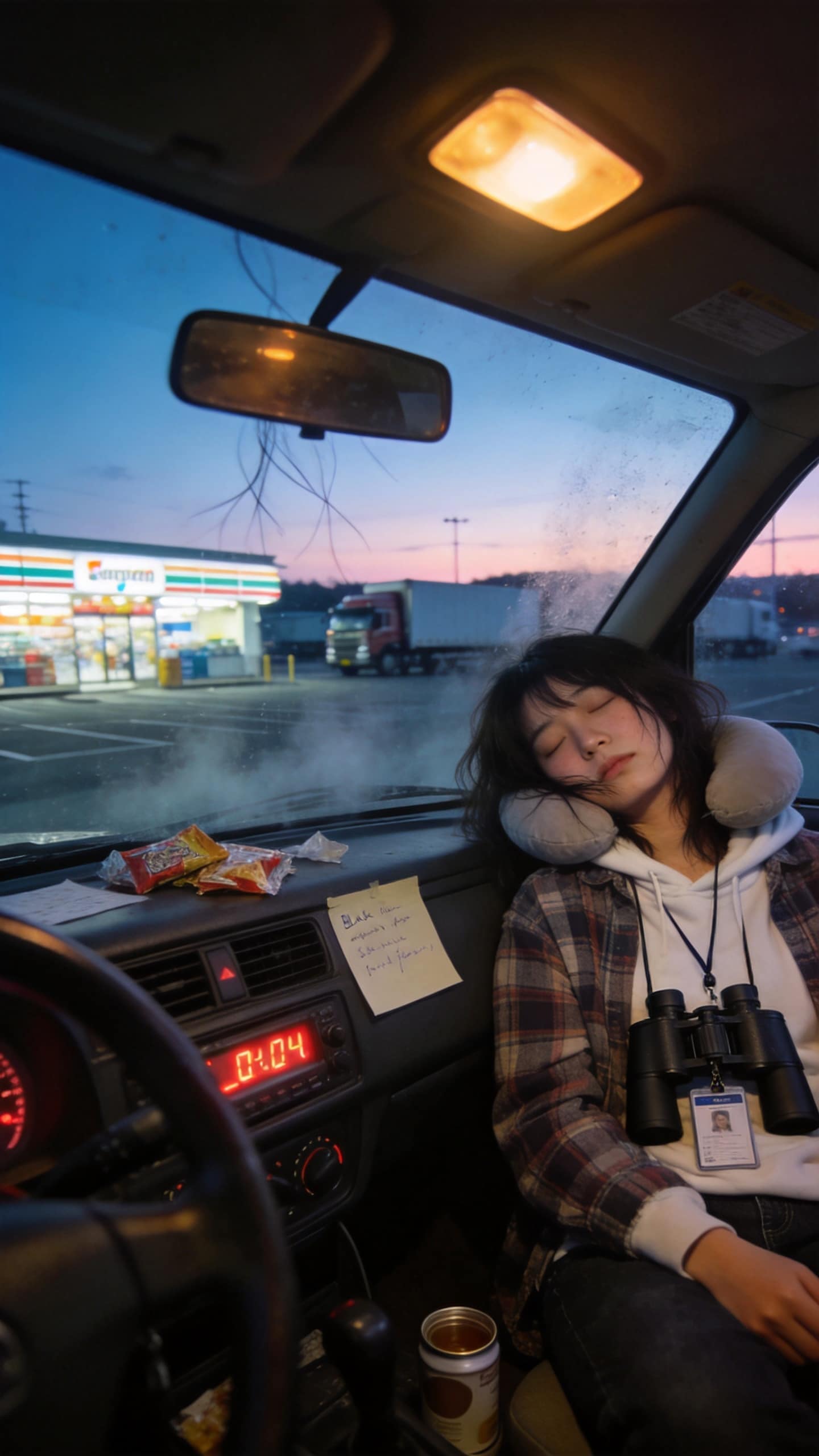 Blue Hour Parking Lot Dreams | の人気AIイラスト・グラビア