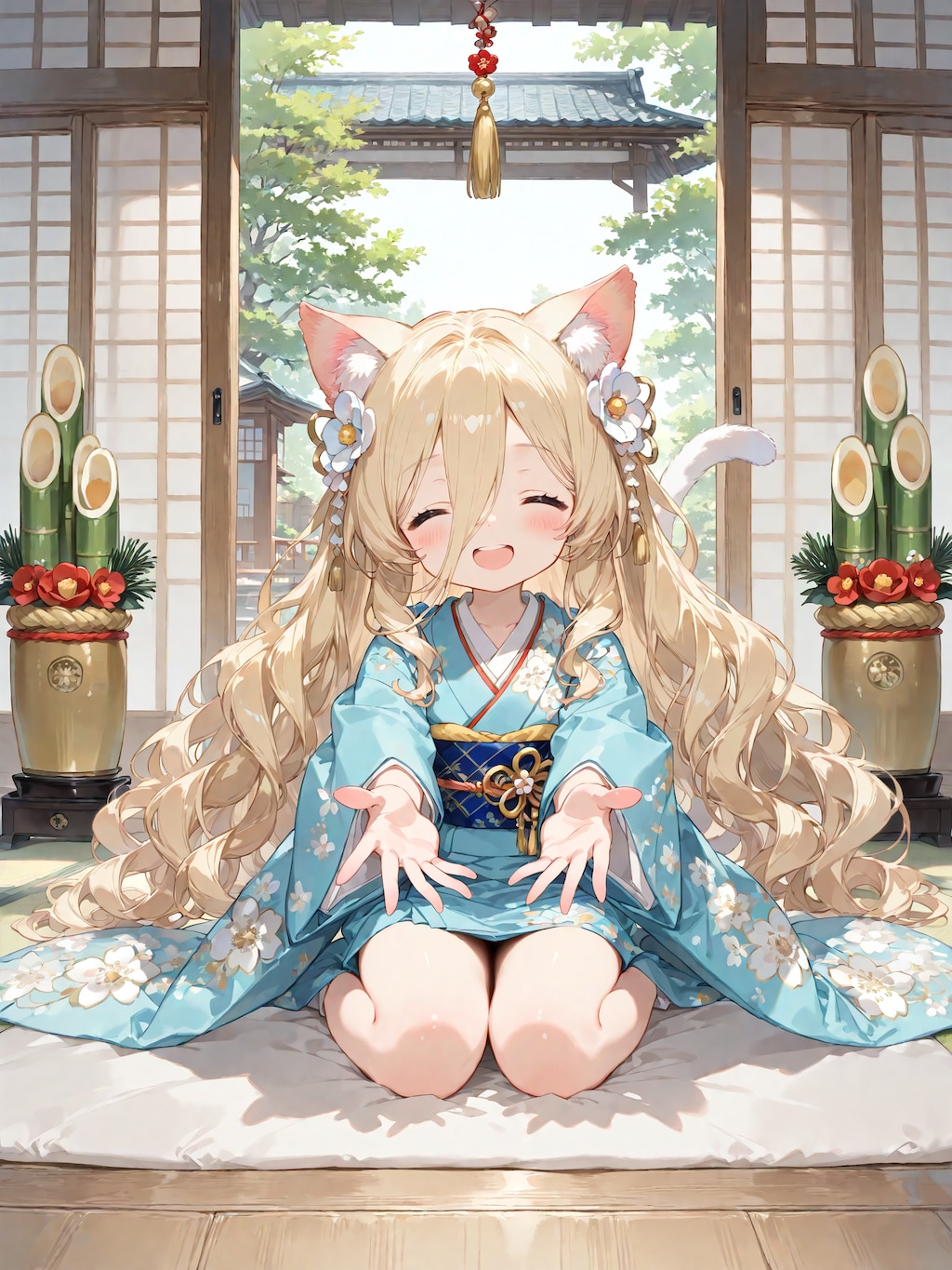 ねぇ、まだお年玉もらってないよ｡ちょーだい。