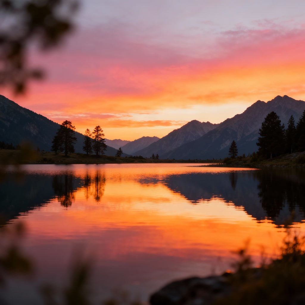 赤く染まる景色