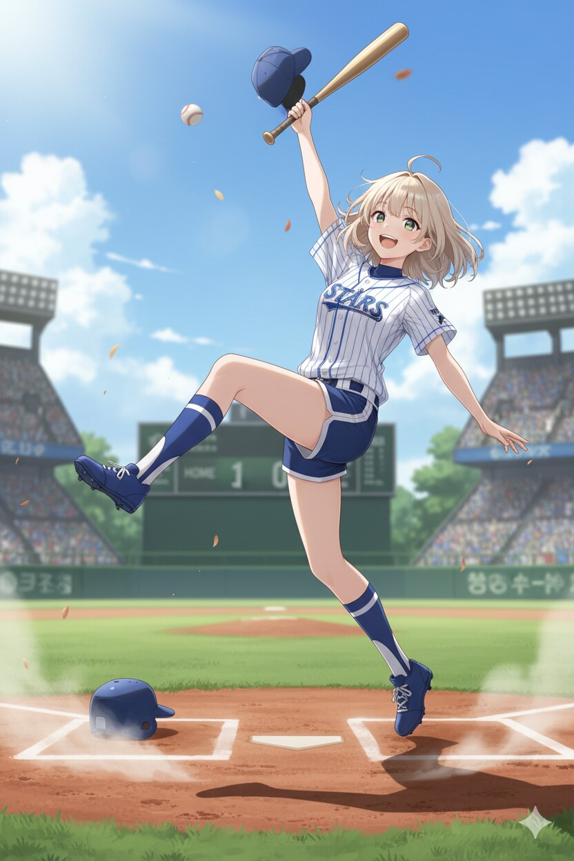 スタジアムを楽しむ女の子 | の人気AIイラスト・グラビア