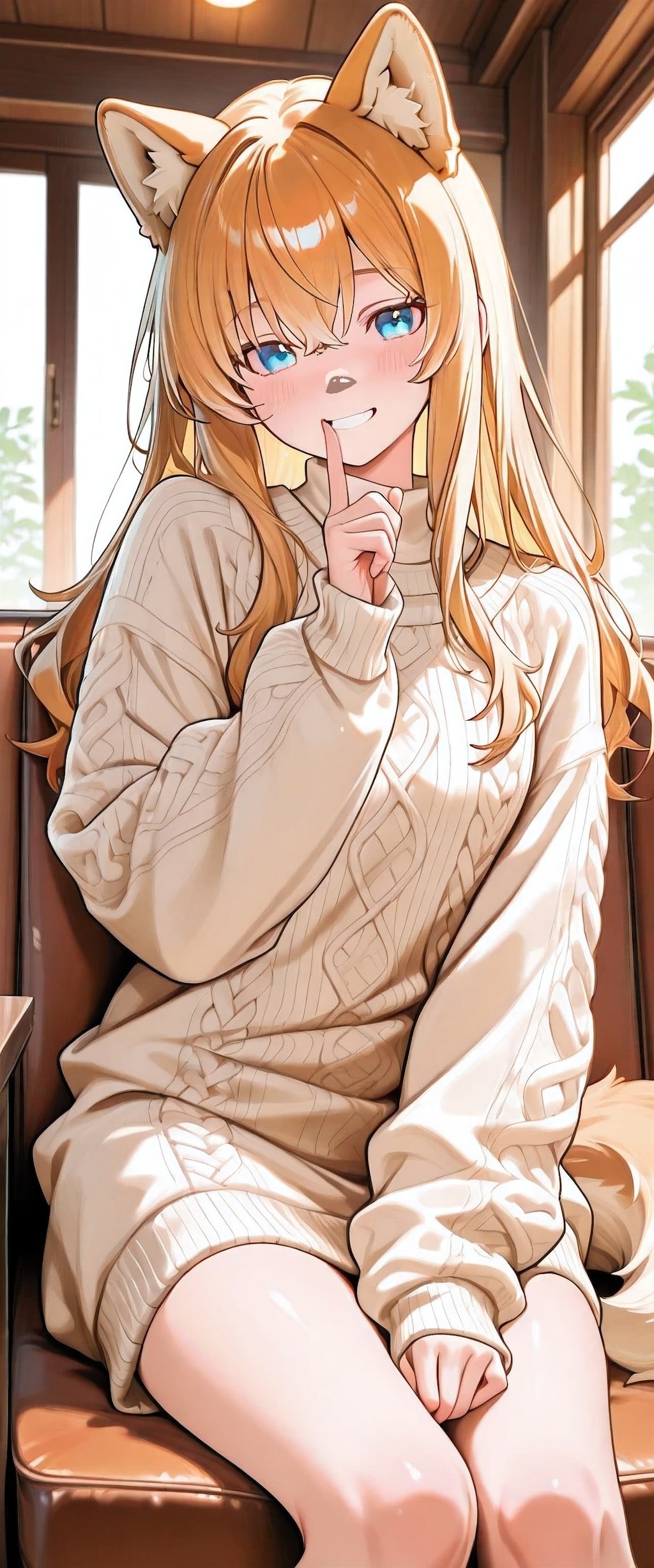 A dog girl or an animal girl?？