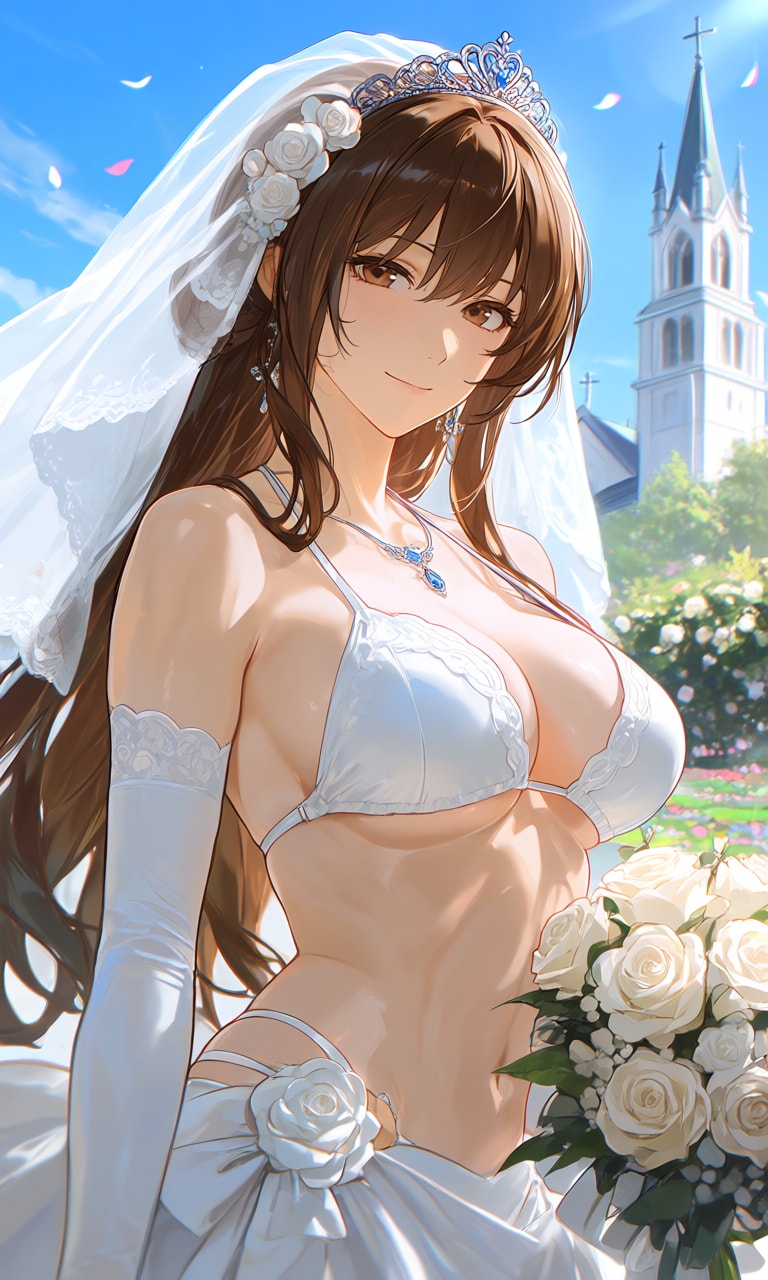 アスリート体型の花嫁