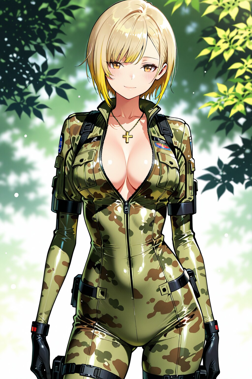 迷彩ボディースーツ