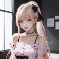 blonde&pinkポニテ 3枚目