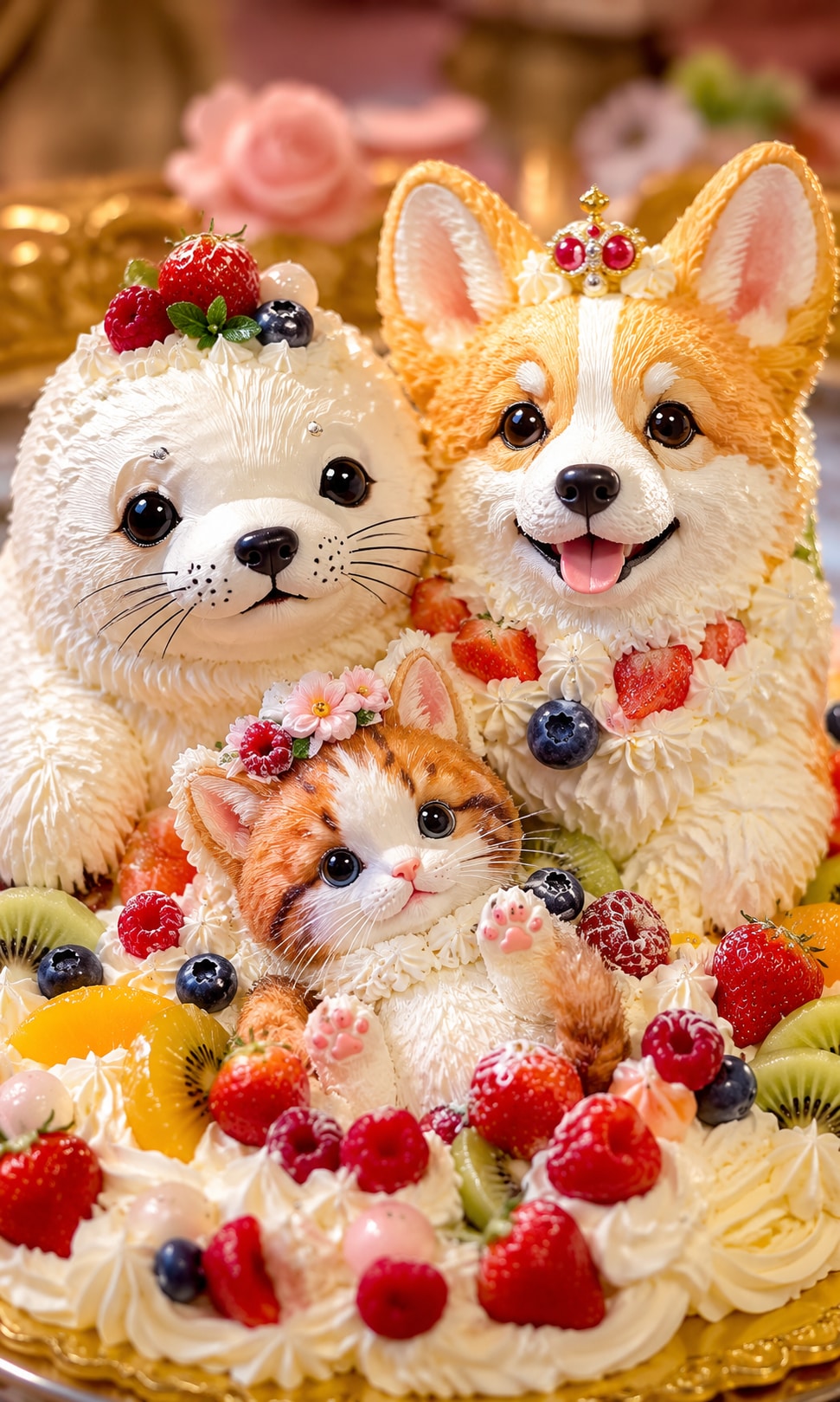 【本日の癒し】動物ケーキ | の人気AIイラスト・グラビア