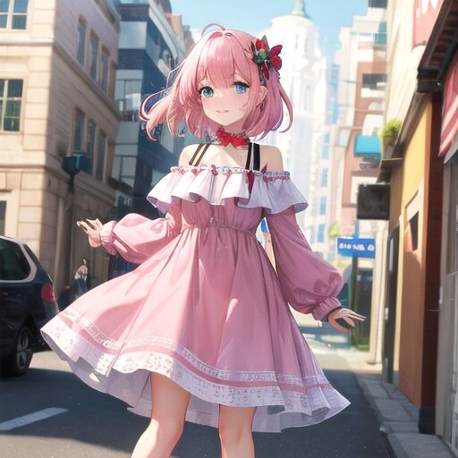 ピンクのドレス