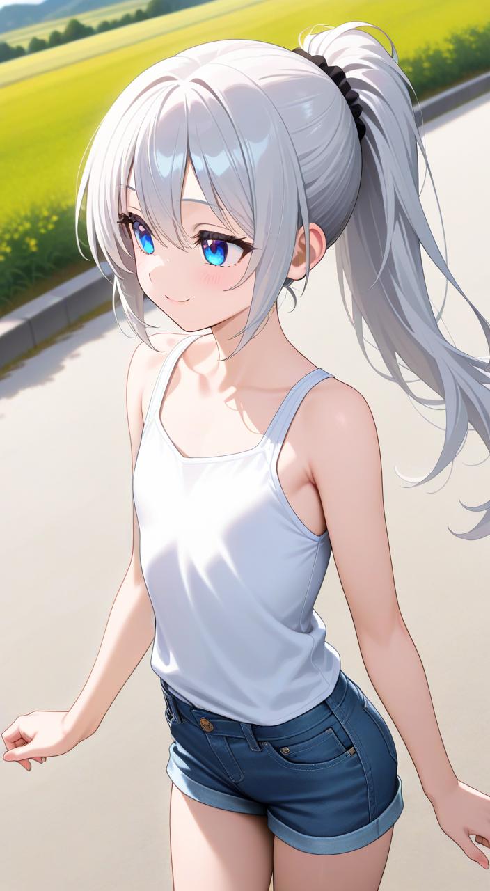 ポニテにしたよ