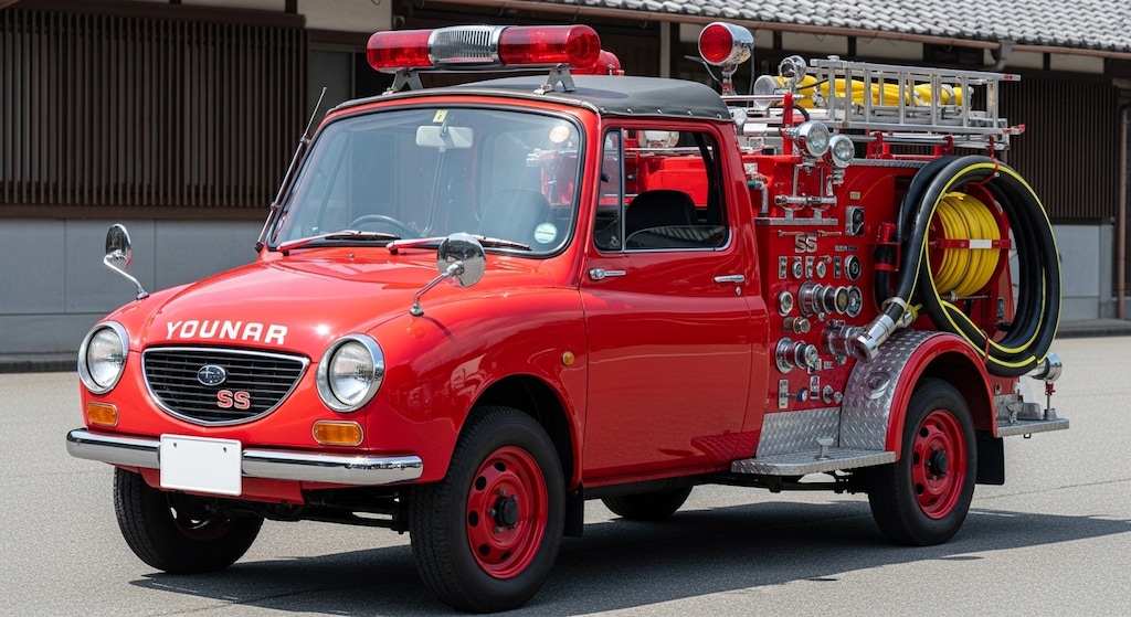 スバル360消防車